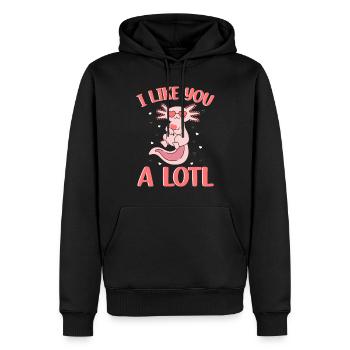Axolotl Niedlich A Lotl Kawaii Tier Bunt - Männer Premium Bio Hoodie - Schwarz - Vorne - Nico (187cm)