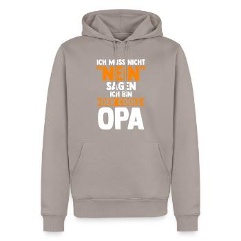 Großvater Großpapa Opi Opa - Männer Premium Bio Hoodie - Taupe - Vorne - Nico (187cm)