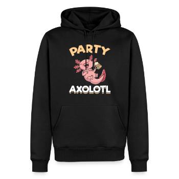 Axolotl Party Axolotl Drôle Axolotl - Sweat à capuche Premium bio Homme - noir - Devant - Nico (187cm)