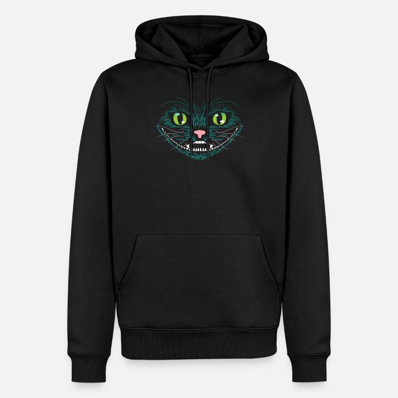 Chat Grin - Sweat à capuche Premium bio Homme - noir