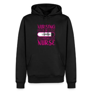 Krankenpflegediplom Laden - Männer Premium Bio Hoodie - Schwarz - Vorne - Nico (187cm)