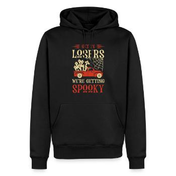 Rise a Loser Nous devenons effrayants - Sweat à capuche Premium bio Homme - noir - Devant - Nico (187cm)