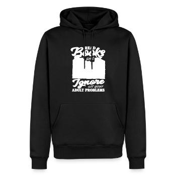 Lies Bücher und Ignoriere all deine Erwachsenen - Männer Premium Bio Hoodie - Schwarz - Vorne - Nico (187cm)