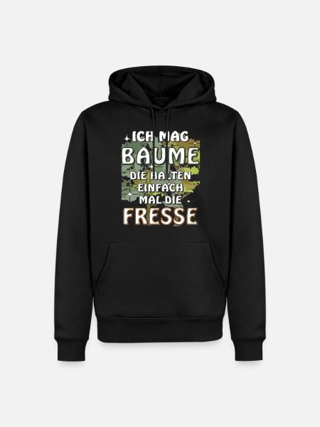 ICH MAG BÄUME - Männer Premium Bio Hoodie - Schwarz