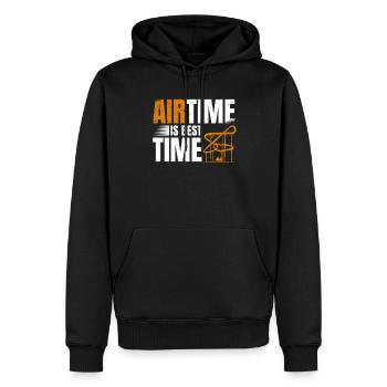 Airtime Is Best Time Roller Coaster Carnival - Men’s Premium Organic Hoodie - black - Front - Nico (187cm)