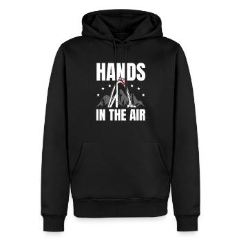 Hände In Der Luft Vergnügungspark Achterbahn - Männer Premium Bio Hoodie - Schwarz - Vorne - Nico (187cm)