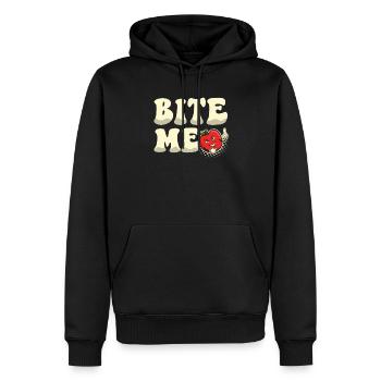 Bite Me Apple Picker Apple Squad Obstliebhaber - Männer Premium Bio Hoodie - Schwarz - Vorne - Nico (187cm)