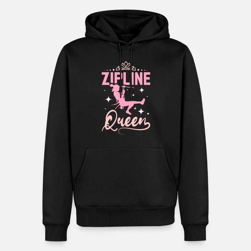 Reine de la tyrolienne - Sweat à capuche Premium bio Homme - noir