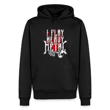 Trumpet Player Vintage I Play - Männer Premium Bio Hoodie - Schwarz - Vorne - Nico (187cm)