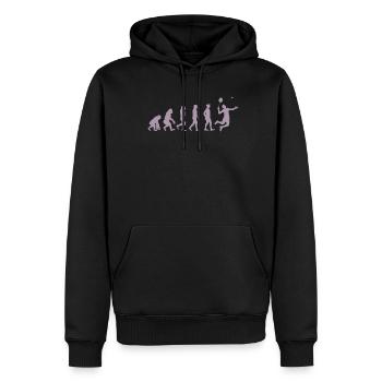 Badminton Evolution Gift - Men’s Premium Organic Hoodie - black - Front - Nico (187cm)