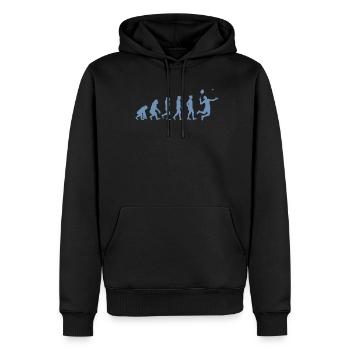 Badminton Evolution Gift - Men’s Premium Organic Hoodie - black - Front - Nico (187cm)