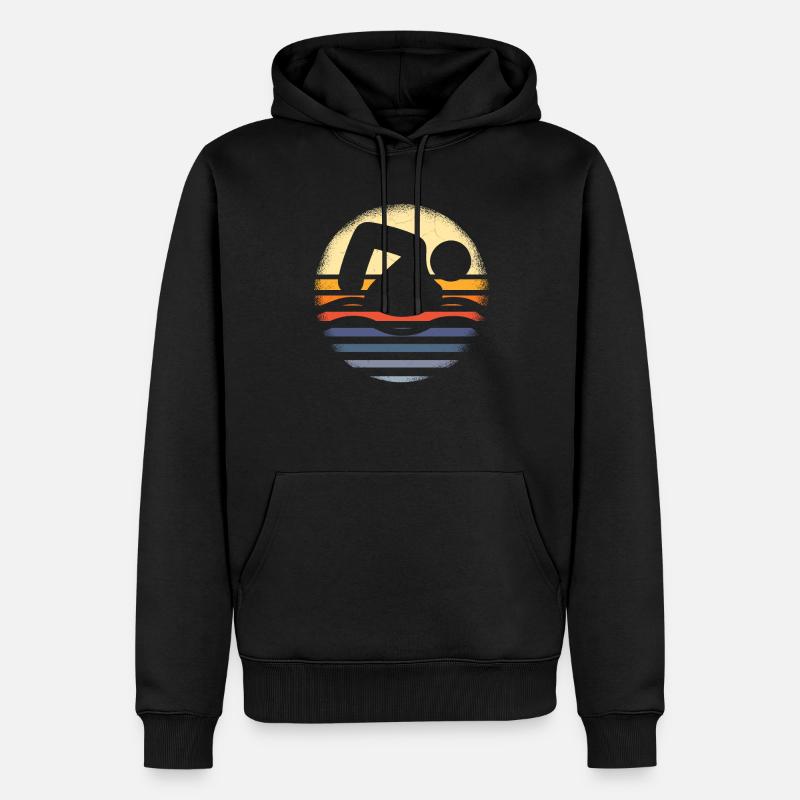 Les nageurs nagent - Sweat à capuche Premium bio Homme - noir