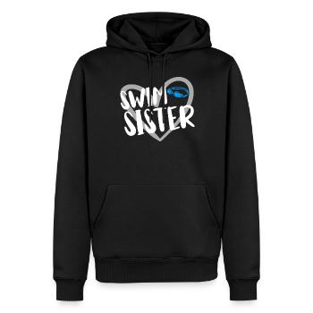 Schwimmer Schwimmen Spruch - Männer Premium Bio Hoodie - Schwarz - Vorne - Nico (187cm)