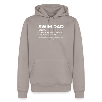 Schwimmer Schwimmen Spruch - Männer Premium Bio Hoodie - Taupe - Vorne - Nico (187cm)