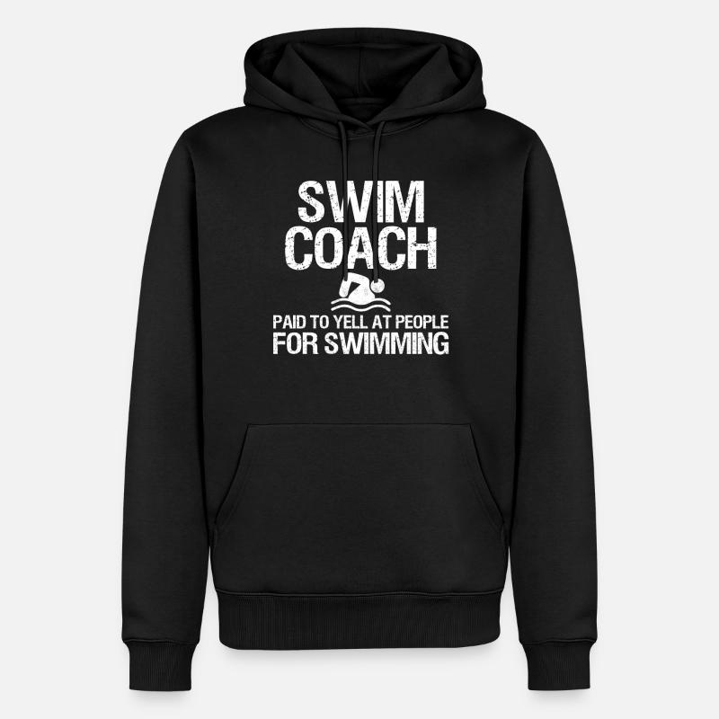 Schwimmer Schwimmen Spruch - Männer Premium Bio Hoodie - Schwarz