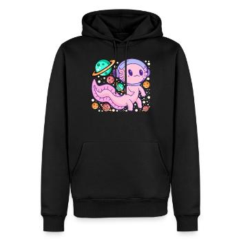 Axolotl Kawaii Axolotl Astronaute de voyage spatial Axol - Sweat à capuche Premium bio Homme - noir - Devant - Nico (187cm)