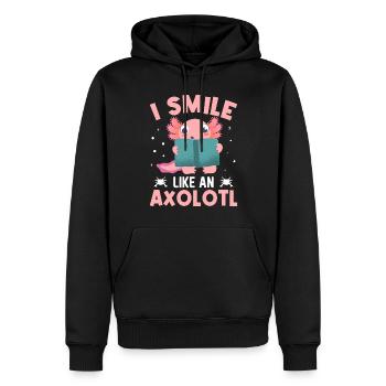 Fantastisch Ich Lächle Wie Ein Axolotl - Männer Premium Bio Hoodie - Schwarz - Vorne - Nico (187cm)