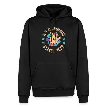 Est-ce Beachcombing O’clock, le verre de mer bombardé - Sweat à capuche Premium bio Homme - noir - Devant - Nico (187cm)