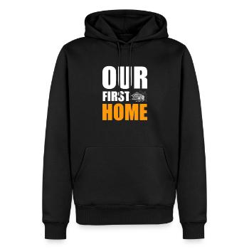 Unsere Erste Einweihungsparty Für Hausbesitzer - Männer Premium Bio Hoodie - Schwarz - Vorne - Nico (187cm)