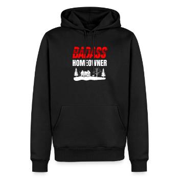 Badass Hausbesitzer Hauseigentümer - Männer Premium Bio Hoodie - Schwarz - Vorne - Nico (187cm)