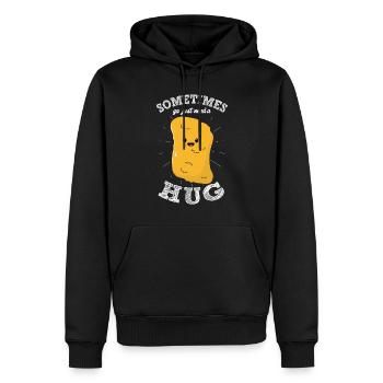 Parfois, vous avez juste besoin d’un câlin de poulet - Sweat à capuche Premium bio Homme - noir - Devant - Nico (187cm)