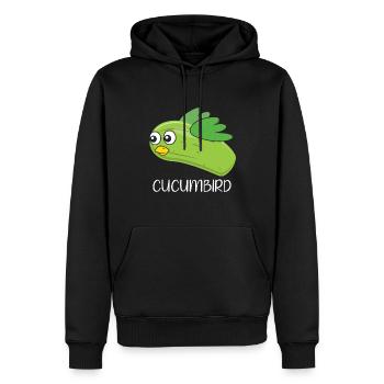 Gurkenvogel Vegetarisches Gemüse Vegane Gurke - Männer Premium Bio Hoodie - Schwarz - Vorne - Nico (187cm)
