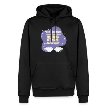 Geschwister Familie Schwestern Schwester - Männer Premium Bio Hoodie - Schwarz - Vorne - Nico (187cm)