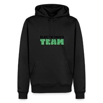 Programmeur - électronique TEAM - Sweat à capuche Premium bio Homme - noir - Devant - Nico (187cm)