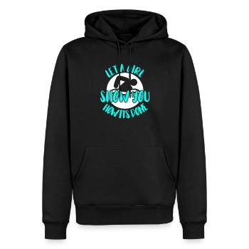 Schwimmer Schwimmen Spruch - Männer Premium Bio Hoodie - Schwarz - Vorne - Nico (187cm)