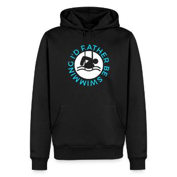 Nageur Nageant Dicton - Sweat à capuche Premium bio Homme - noir - Devant - Nico (187cm)