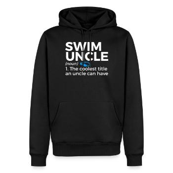 Nageur Nageant Dicton - Sweat à capuche Premium bio Homme - noir - Devant - Nico (187cm)