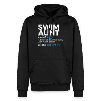 Schwimmer Schwimmen Spruch - Männer Premium Bio Hoodie - Schwarz - Vorne - Nico (187cm)