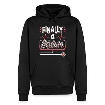 Endlich Eine Krankenschwester Krankenpflegeschule - Männer Premium Bio Hoodie - Schwarz - Vorne - Nico (187cm)