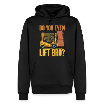 Heben Sie Bro Gabelstaplerfahrer Bediener Lager - Männer Premium Bio Hoodie - Schwarz - Vorne - Nico (187cm)