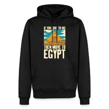 Ils aiment l’égyptien - Sweat à capuche Premium bio Homme - noir - Devant - Nico (187cm)