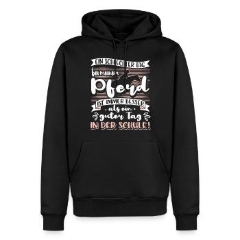 Pferd Reiten Lustige Reiter Sprüche Reiterin - Männer Premium Bio Hoodie - Schwarz - Vorne - Nico (187cm)