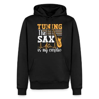 Saxophon Saxophonist - Männer Premium Bio Hoodie - Schwarz - Vorne - Nico (187cm)