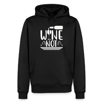 Wein nicht - Männer Premium Bio Hoodie - Schwarz - Vorne - Nico (187cm)