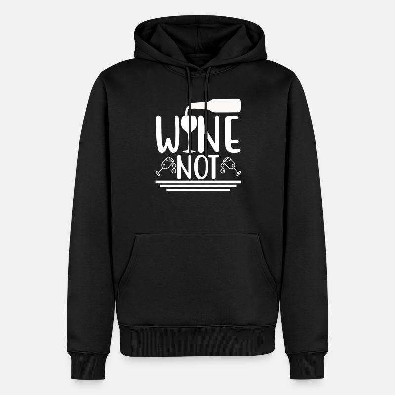 Wein nicht - Männer Premium Bio Hoodie - Schwarz