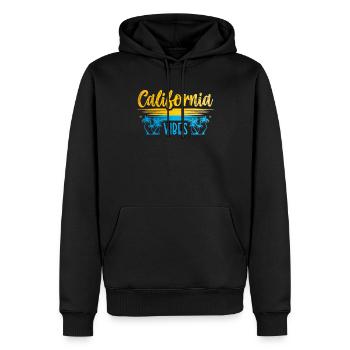 California Vibes Usa State America Voyage - Sweat à capuche Premium bio Homme - noir - Devant - Nico (187cm)
