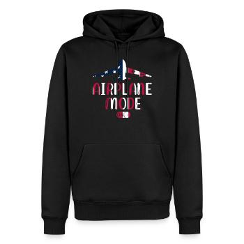 Airport Pilot Passenger Plane - Airplane Mode On - Männer Premium Bio Hoodie - Schwarz - Vorne - Nico (187cm)