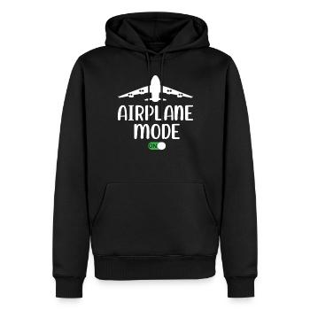 Airplane Mode On - Passenger Plane Airport Pilot - Männer Premium Bio Hoodie - Schwarz - Vorne - Nico (187cm)
