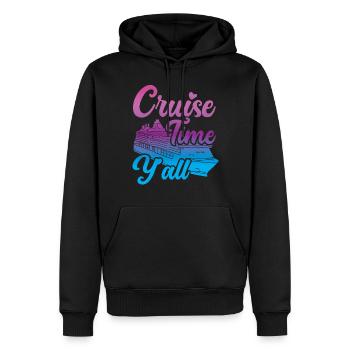 Croisière Vacances Fille Croisière - Sweat à capuche Premium bio Homme - noir - Devant - Nico (187cm)