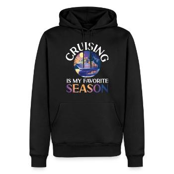 Cruise Ship Vacation Girl Cruising - Männer Premium Bio Hoodie - Schwarz - Vorne - Nico (187cm)