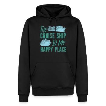 Croisière Vacances Vintage Le - Sweat à capuche Premium bio Homme - noir - Devant - Nico (187cm)