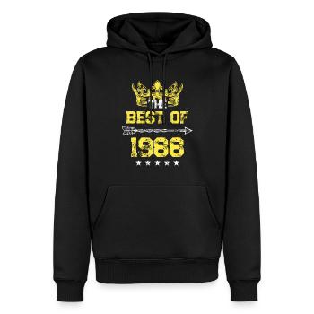 1988 best of Geburtstag - Männer Premium Bio Hoodie - Schwarz - Vorne - Nico (187cm)