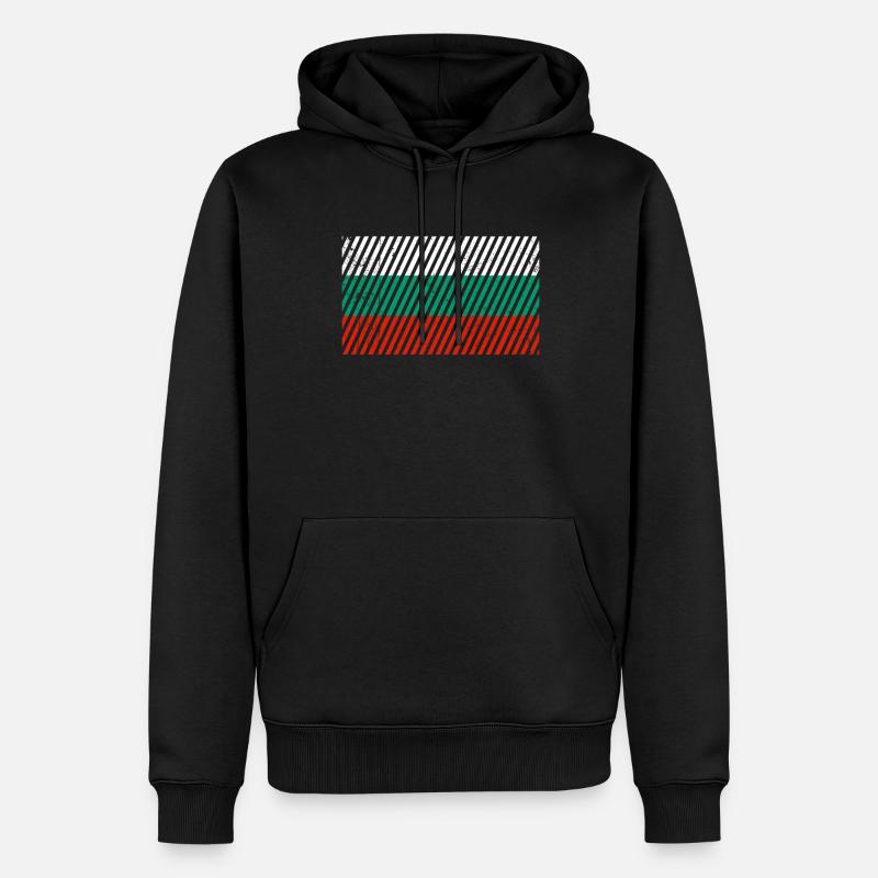 Drapeau bulgare - Sweat à capuche Premium bio Homme - noir