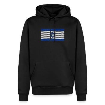 Drapeau d’Israël - Sweat à capuche Premium bio Homme - noir - Devant - Nico (187cm)