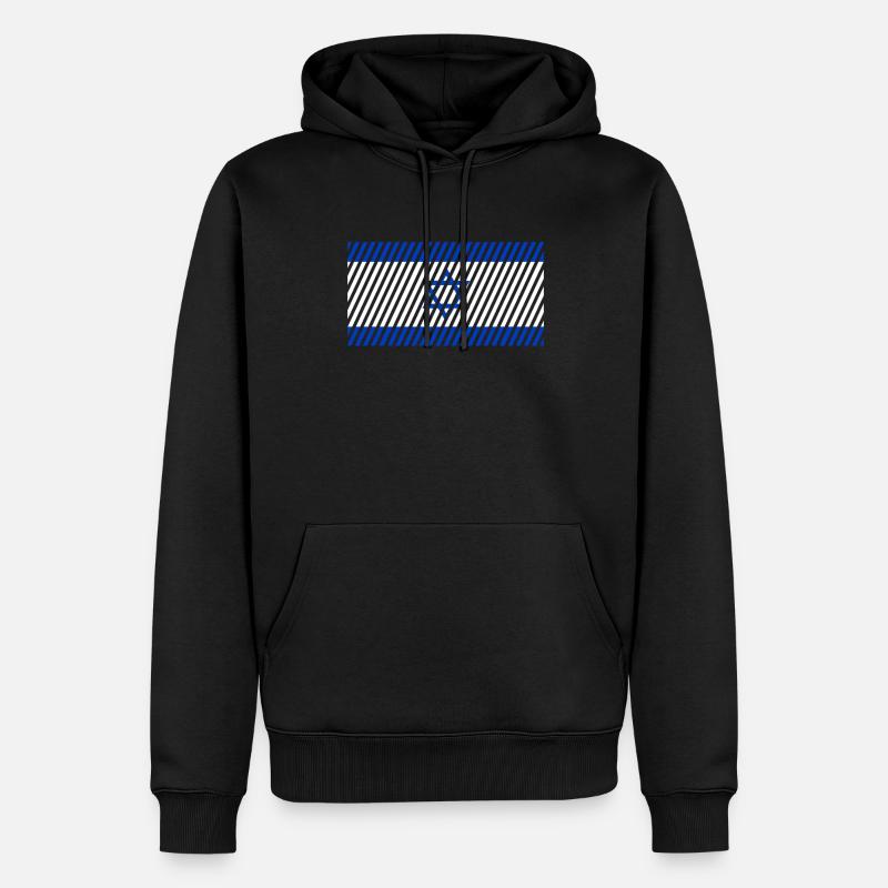 Drapeau d’Israël - Sweat à capuche Premium bio Homme - noir