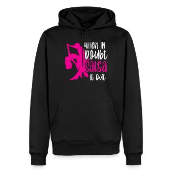 When In Doubt Salsa It Out Tanzen Tanz Tänzer - Männer Premium Bio Hoodie - Schwarz - Vorne - Nico (187cm)